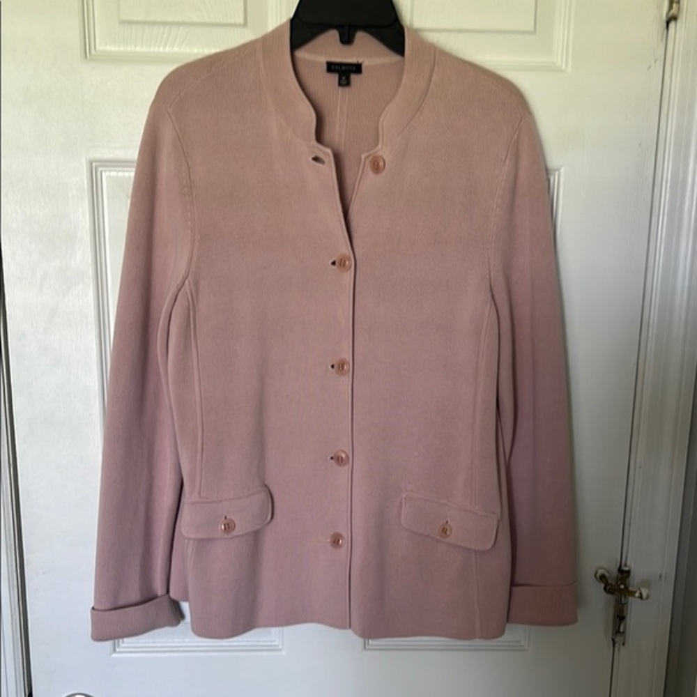 Talbots Light Pink Button-Up Blazer